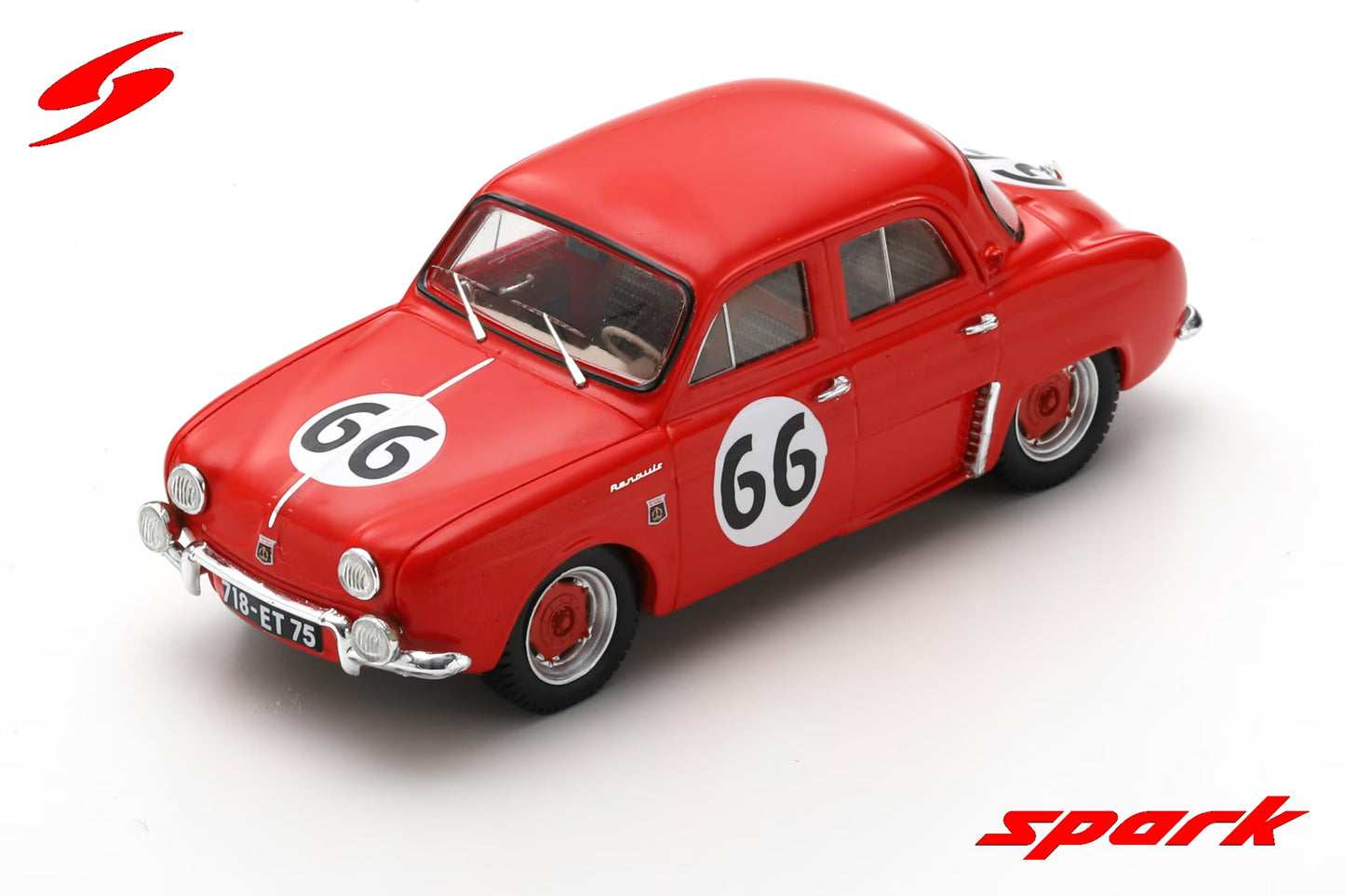 Spark 1/43 Renault Dauphine No.66 37th 12H Sebring 1957 P. Frère - J. Lucas S5220