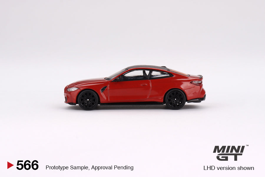 Mini GT No 566 1/64 BMW M4 Competition. Toronto Red Metallic New RHD