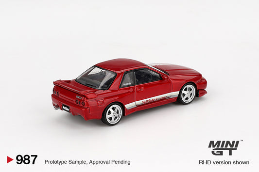 Mini GT No 987 1/64 Nissan Skyline GT-R (R32) Veilside Combat C-I Gem Red New RH