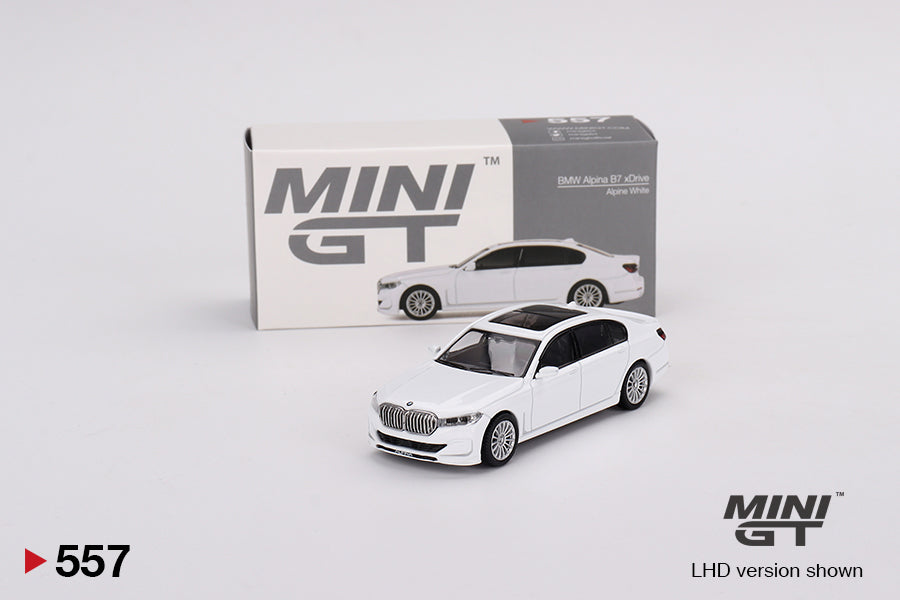 Mini GT 1/64 Alpina B7 xDrive Alpine White RHD 557