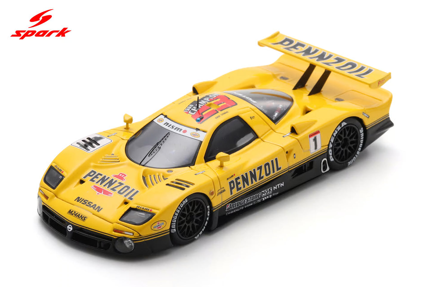 1:43 SPARK Nissan R390 Gt1 3.5L Turbo Pennzoil 1998 Erik Comas S3573 Model
