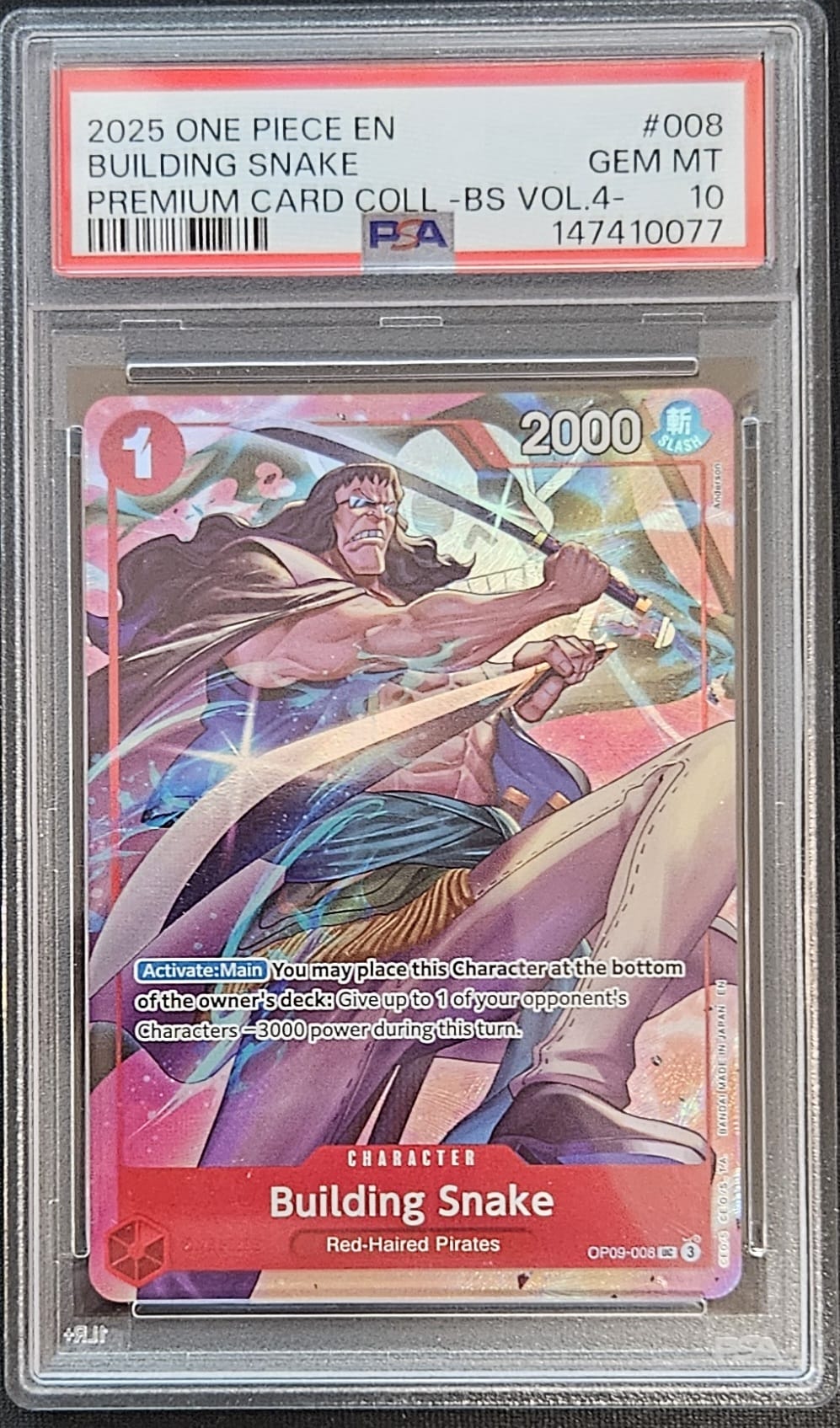Building Snake - PSA 10 - OP09-008 - UC - Premium Card Collection Vol.4