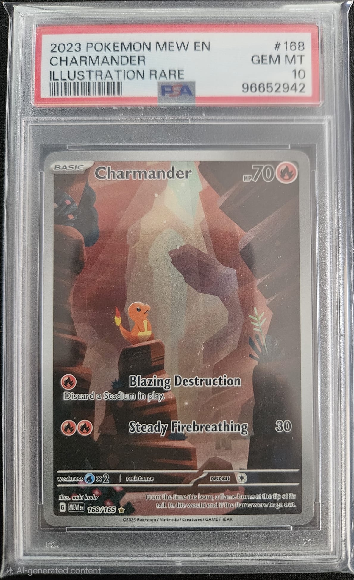 Charmander - PSA 10 - 168/165 - Illustration Rare - 151