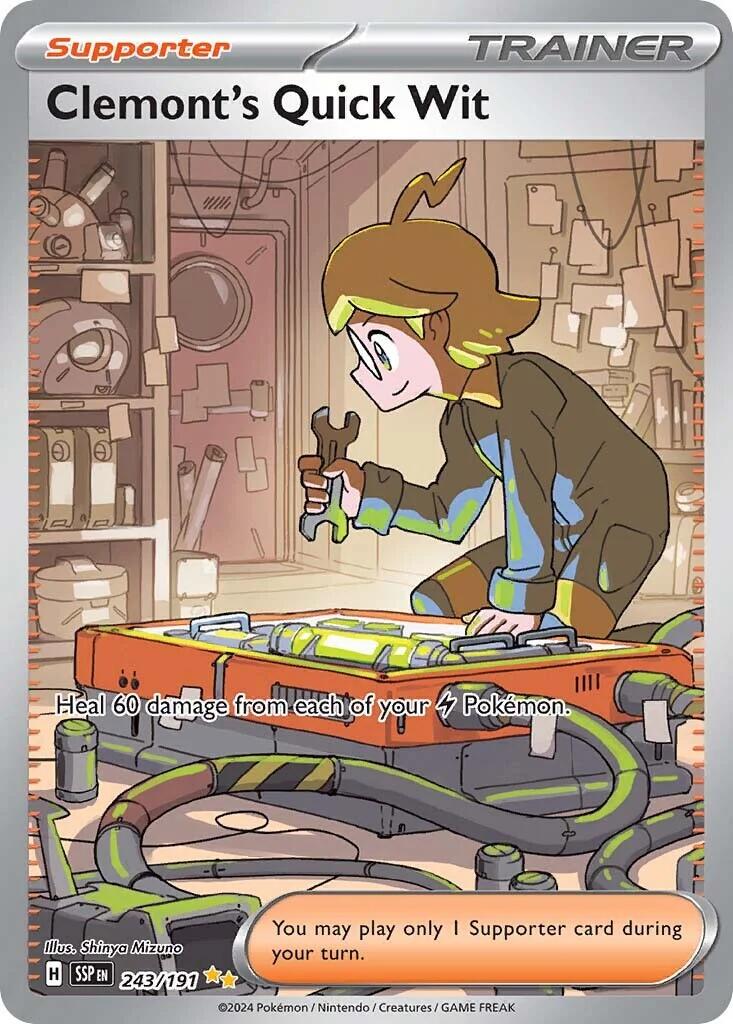 Clemont's Quick Wit - 243/191 - Special Illustration Rare - Surging Sparks
