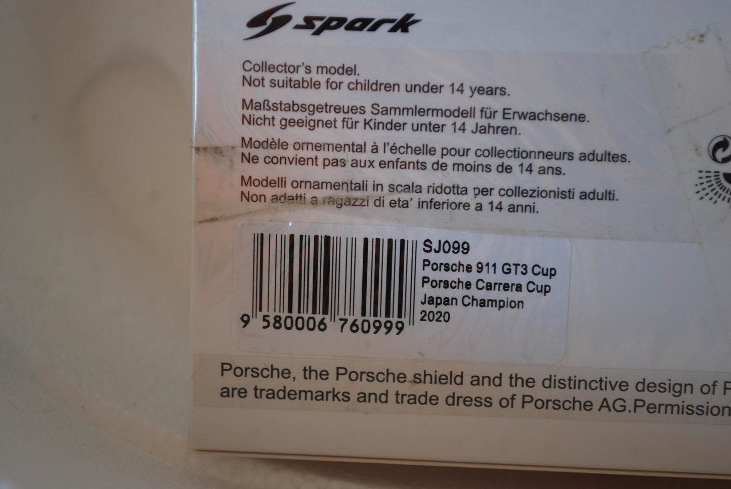 Spark 1/43 Porsche 911 GT3 Cup No.24 Porsche Carrera Cup Japan Champion 2020 Tsubasa Kondo Limited 300 SJ099