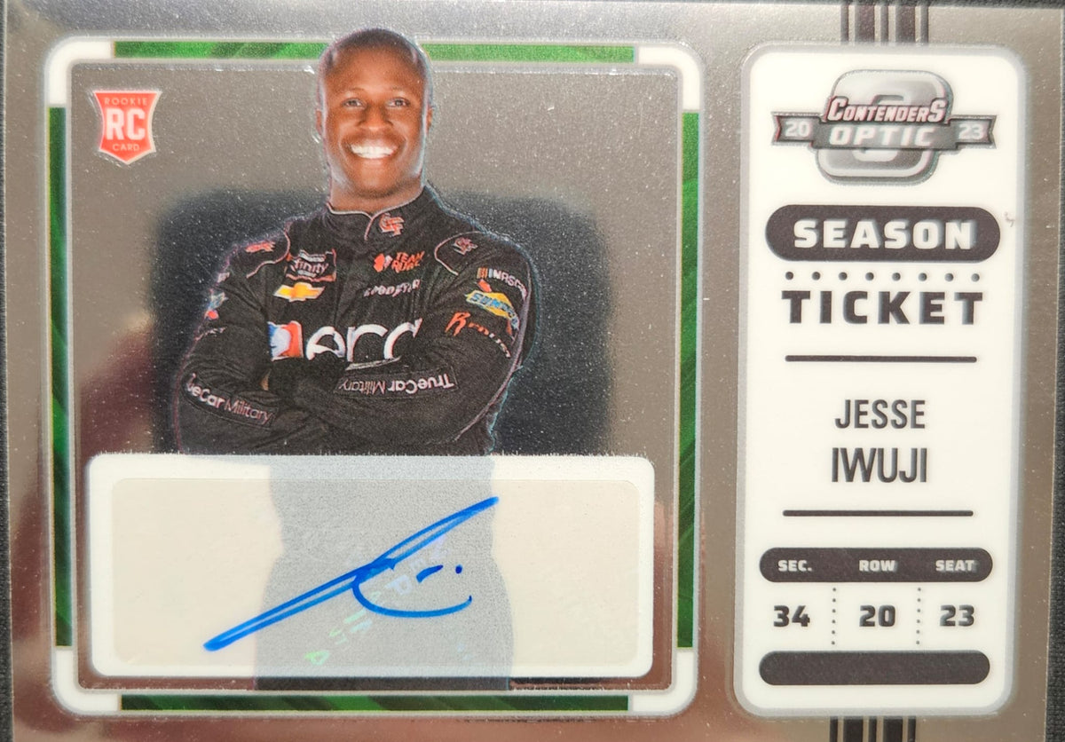 Jesse Iwuji - No.3 - Panini Chronicles Contenders Optic Racing 2023 - Auto