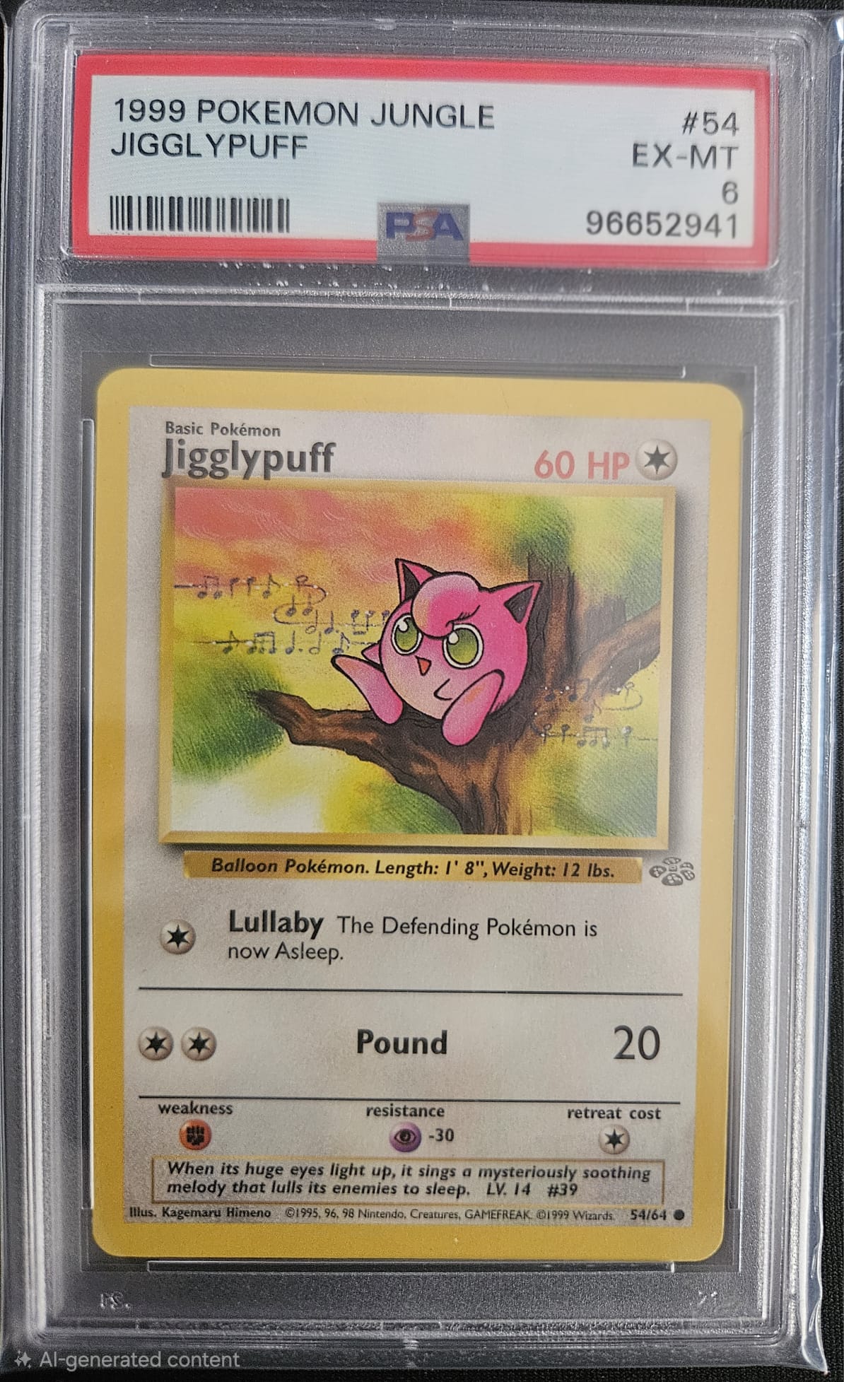 Jigglypuff - PSA 6 - 54/64 - Common - Jungle