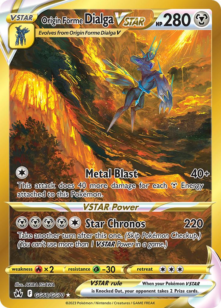 Origin Forme Dialga V Star - GG68/GG70 - Secret Rare - Galarian Gallery - Crown Zenith