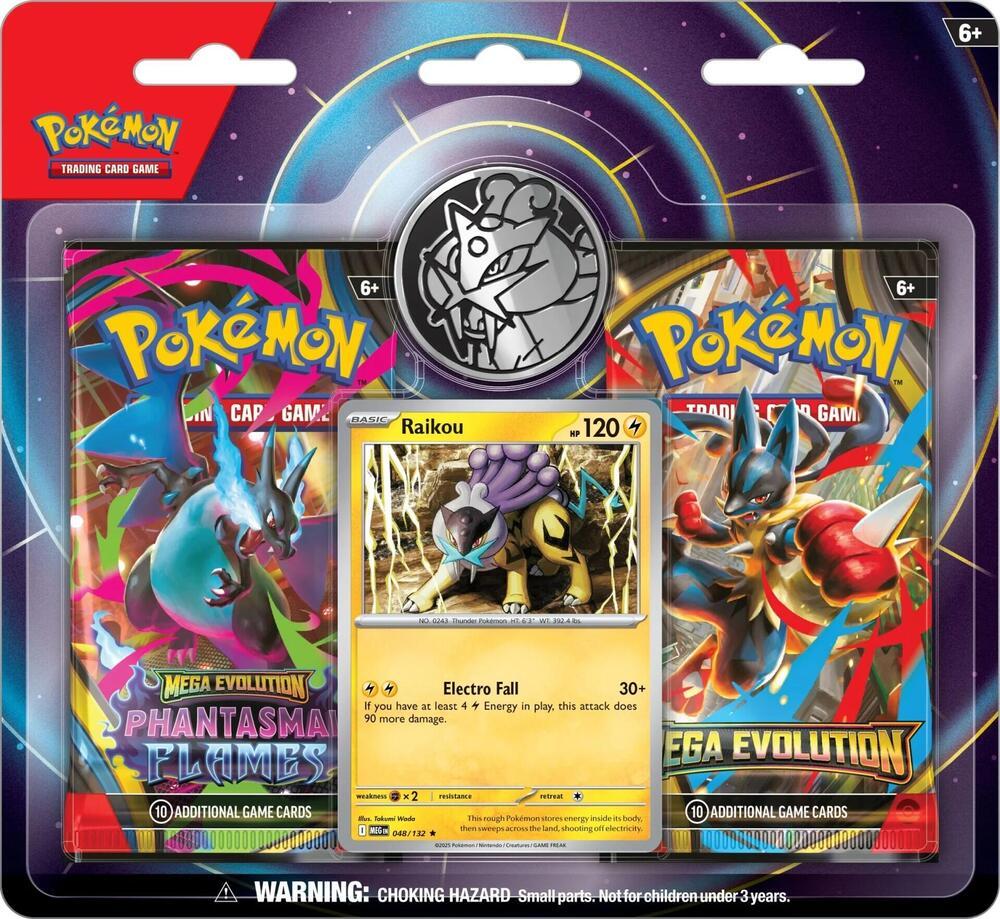 Mega Evolution & Phantasmal Flames - Raikou 2-Pack Blister