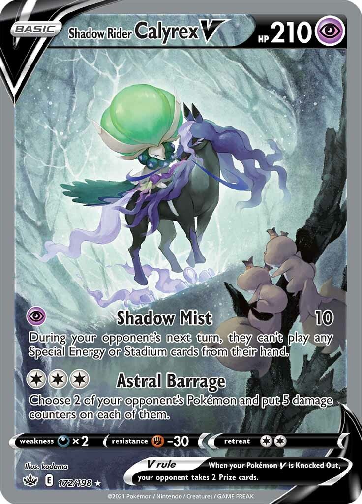 Shadow Rider Calyrex V - 172/198 - Alternative Art - Chilling Reign