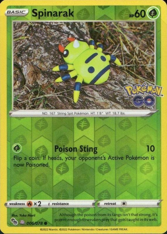 Spinarak (Ditto) - 006/078 - Reverse Holo - Pokemon Go