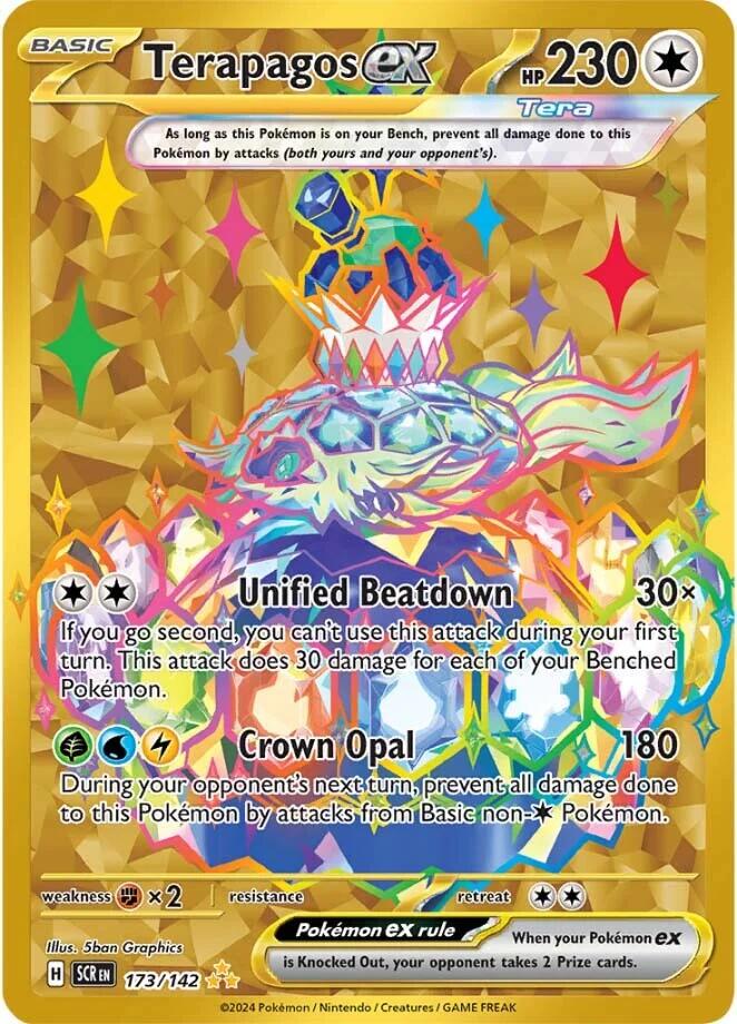 Terapagos ex - 173/142 - Hyper Rare (Gold) - Stellar Crown