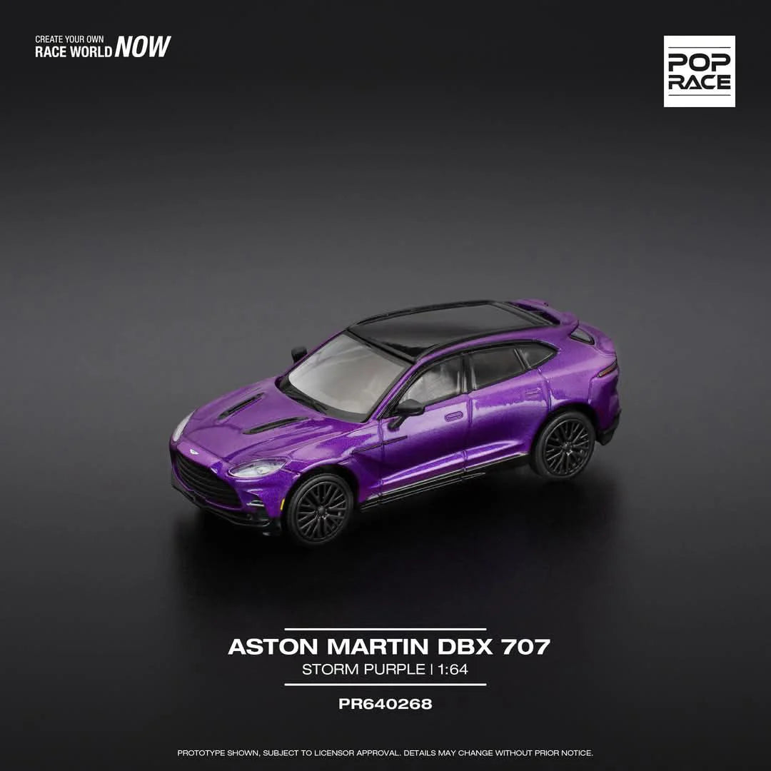 Pop Race 1/64 Aston Martin DBX 707 Storm Purple New