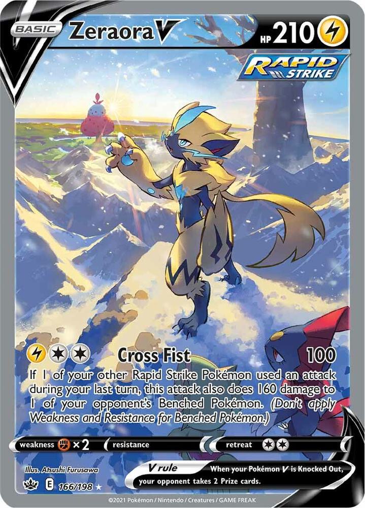 Zeraora V - 166/198 - Illustration Rare - Chilling Reign