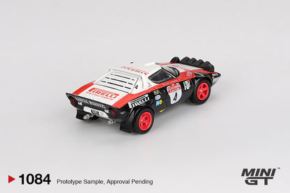 Mini GT 1/64 Lancia Stratos HF #4 1978 Rally Sanremo Winner New