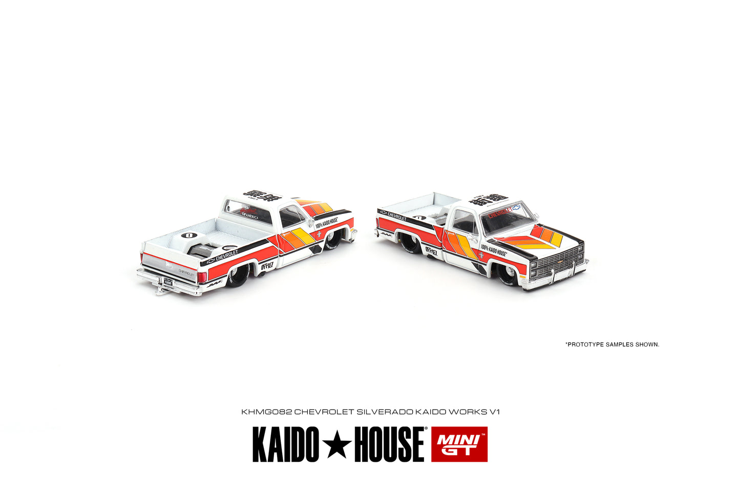 KAIDOHOUSE x MINI GT 1/64 Chevrolet Silverado KAIDO WORKS V1 KHMG082