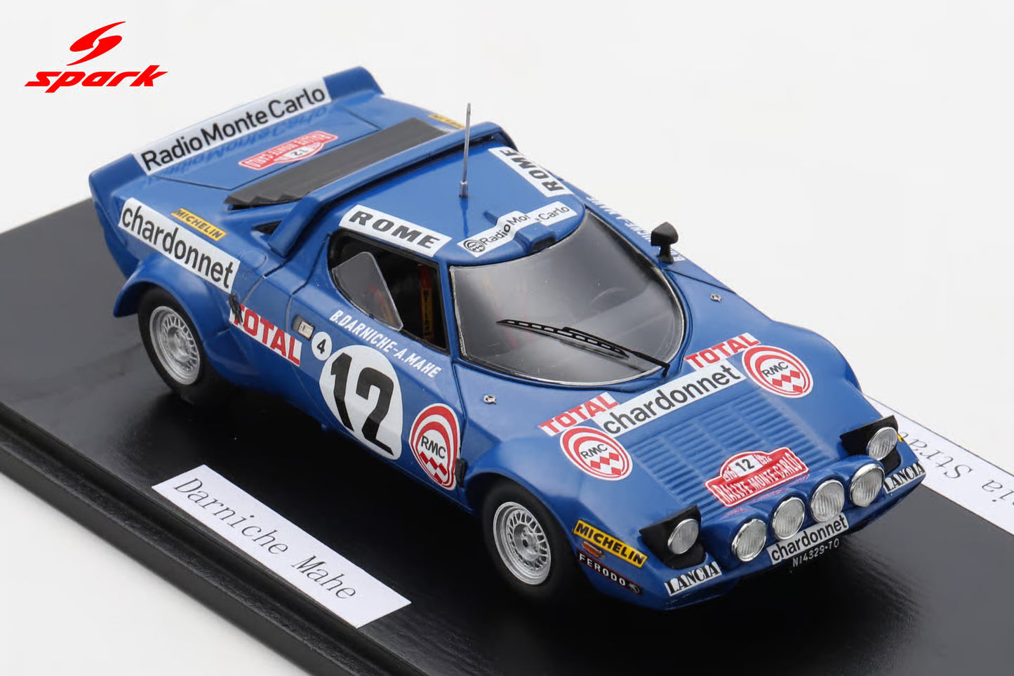 Spark Lancia Stratos HF No.12 3rd Rally Monte Carlo 1976 B. Darniche - A. Mahé S9084 - 1:43