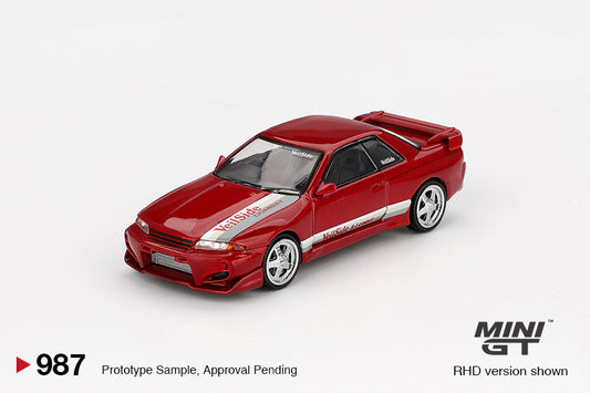 Mini GT No 987 1/64 Nissan Skyline GT-R (R32) Veilside Combat C-I Gem Red New RH