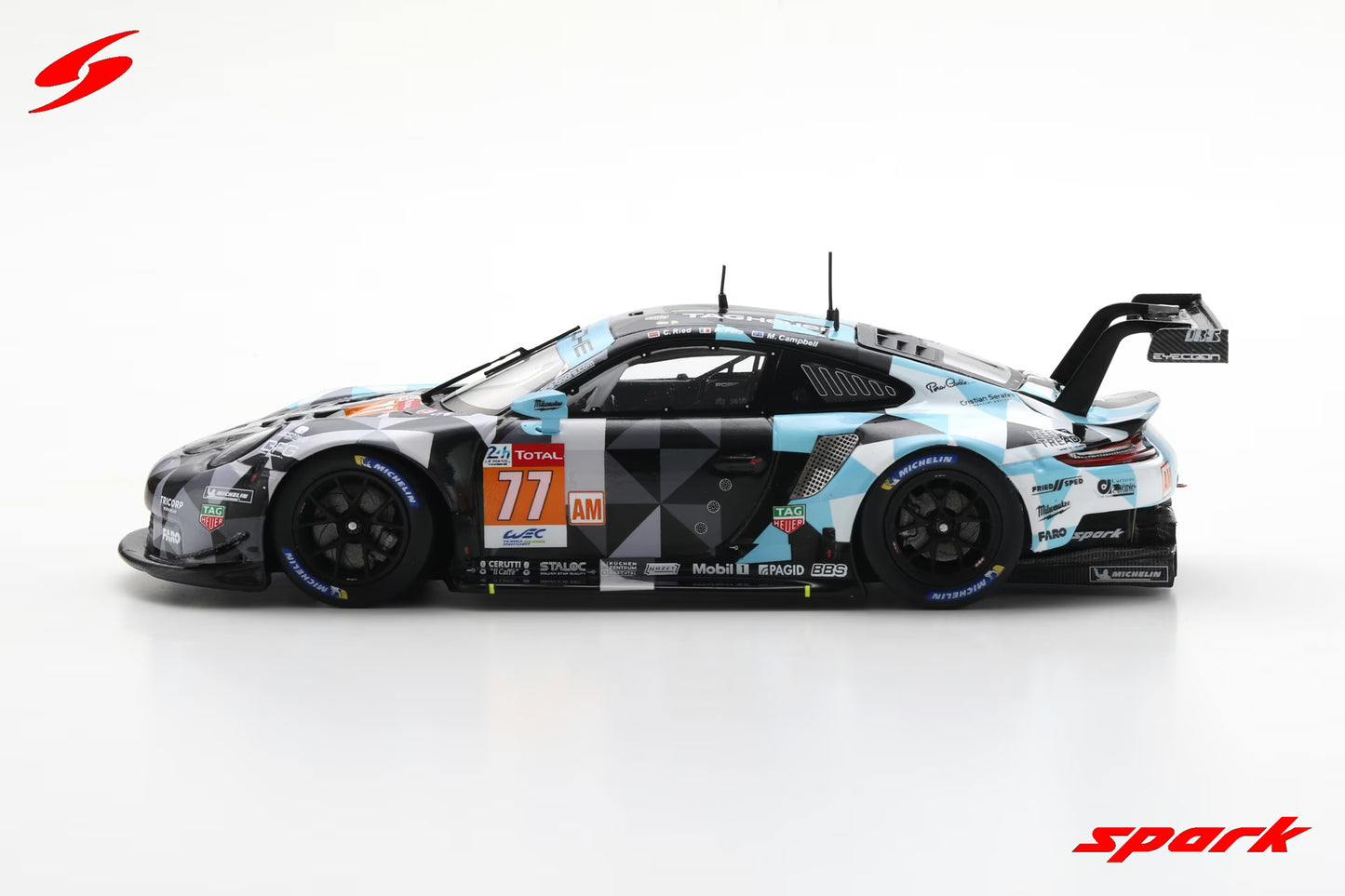 Spark 1/43 Porsche 911 RSR No.77 Dempsey-Proton Racing 2nd LMGTE Am class 24H Le Mans 2020 M. Campbell - R. Pera - C. Ried