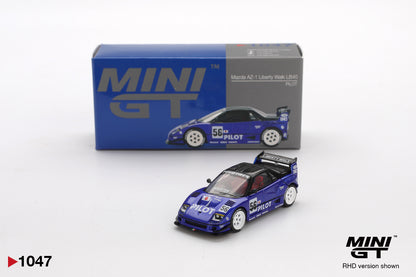 Mini GT 1/64 Mazda AZ-1 Liberty Walk LB40 PILOT Diecast Model Car 1047 RHD New