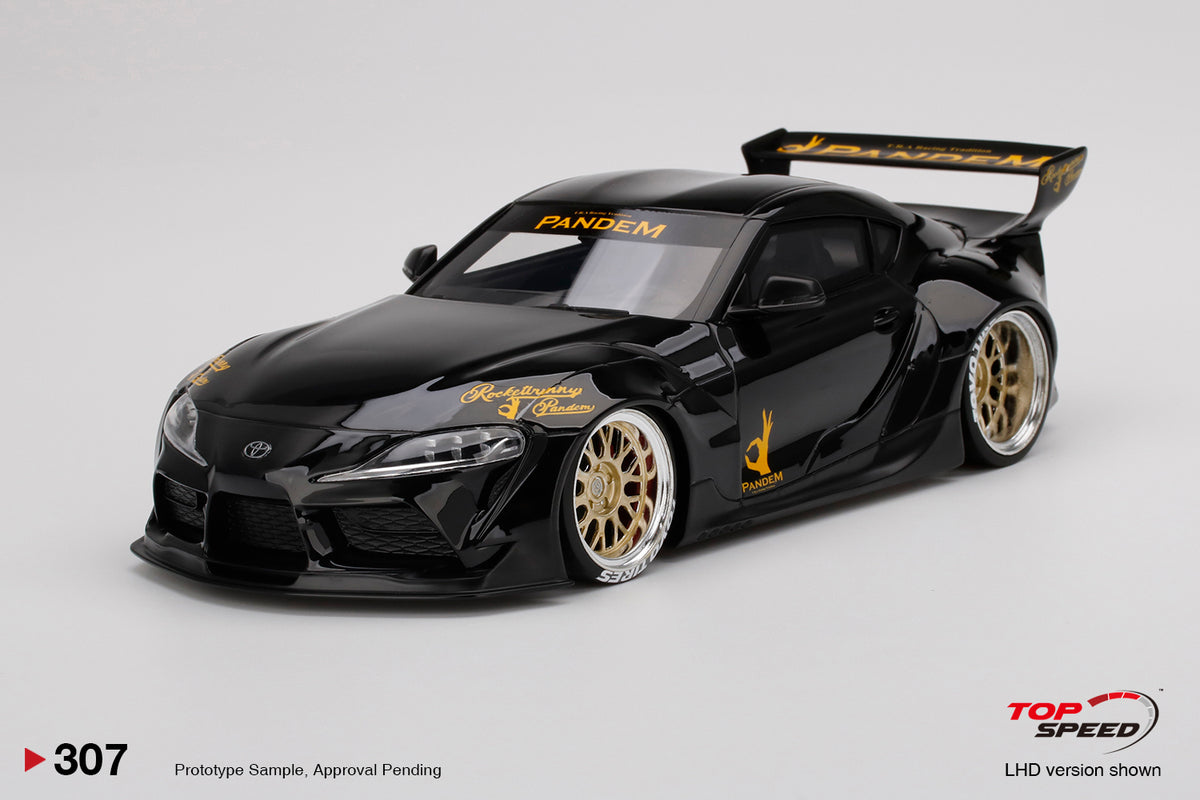 Pandem Toyota GR Supra V1.0 Black Top speed 307 1/18 scale