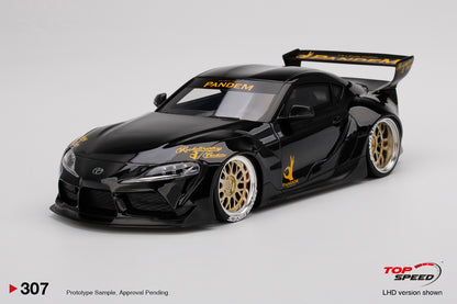 Pandem Toyota GR Supra V1.0 Black Top speed 307 1/18 scale