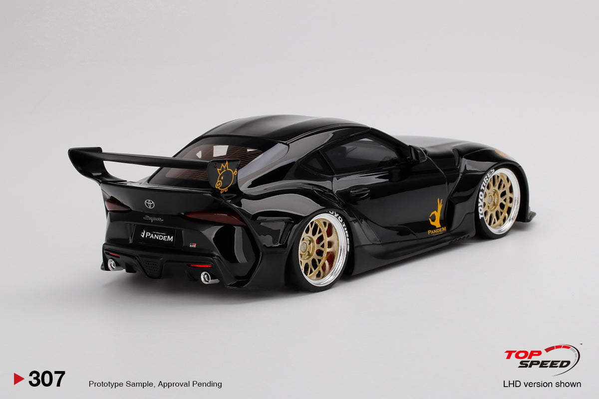 Pandem Toyota GR Supra V1.0 Black Top speed 307 1/18 scale