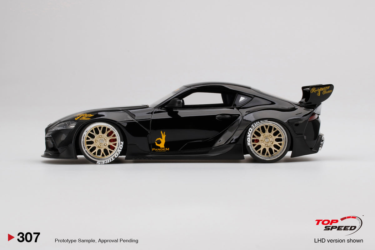 Pandem Toyota GR Supra V1.0 Black Top speed 307 1/18 scale