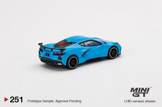 Mini GT No 251 1/64 2020 Chevrolet Corvette Stingray Rapid Blue (LHD) New
