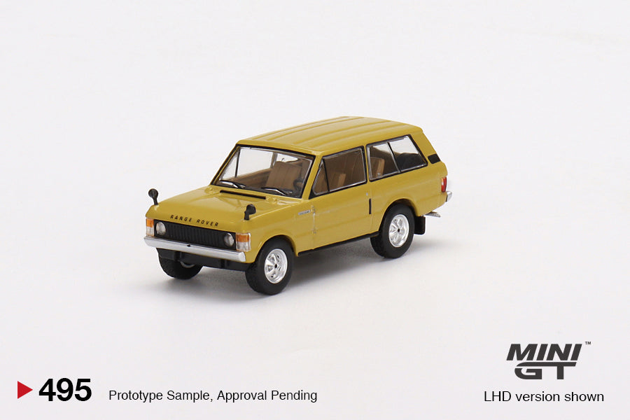 Mini GT 1/64 Scale Range Rover 1971 Bahama Gold RHD # 495