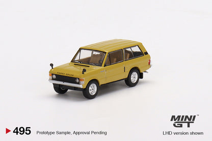 Mini GT 1/64 Scale Range Rover 1971 Bahama Gold RHD # 495
