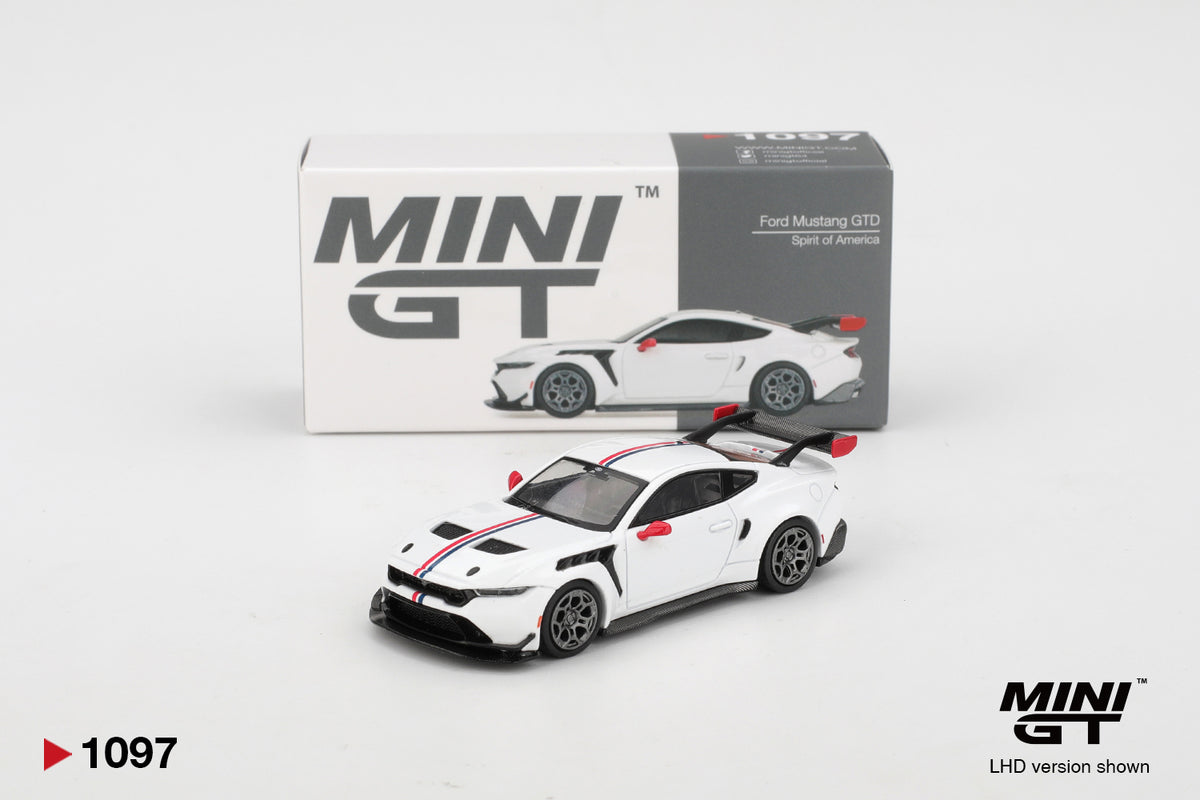 MINI GT #1097 - Ford Mustang GTD (Spirit Of America - White - 1/64 )
