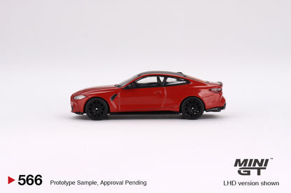 Mini GT No 566 1/64 BMW M4 Competition. Toronto Red Metallic New RHD