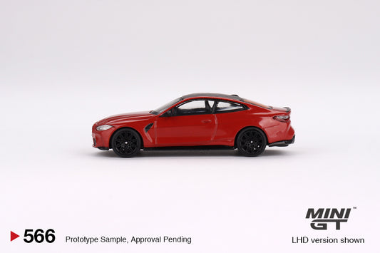 Mini GT No 566 1/64 BMW M4 Competition. Toronto Red Metallic New RHD