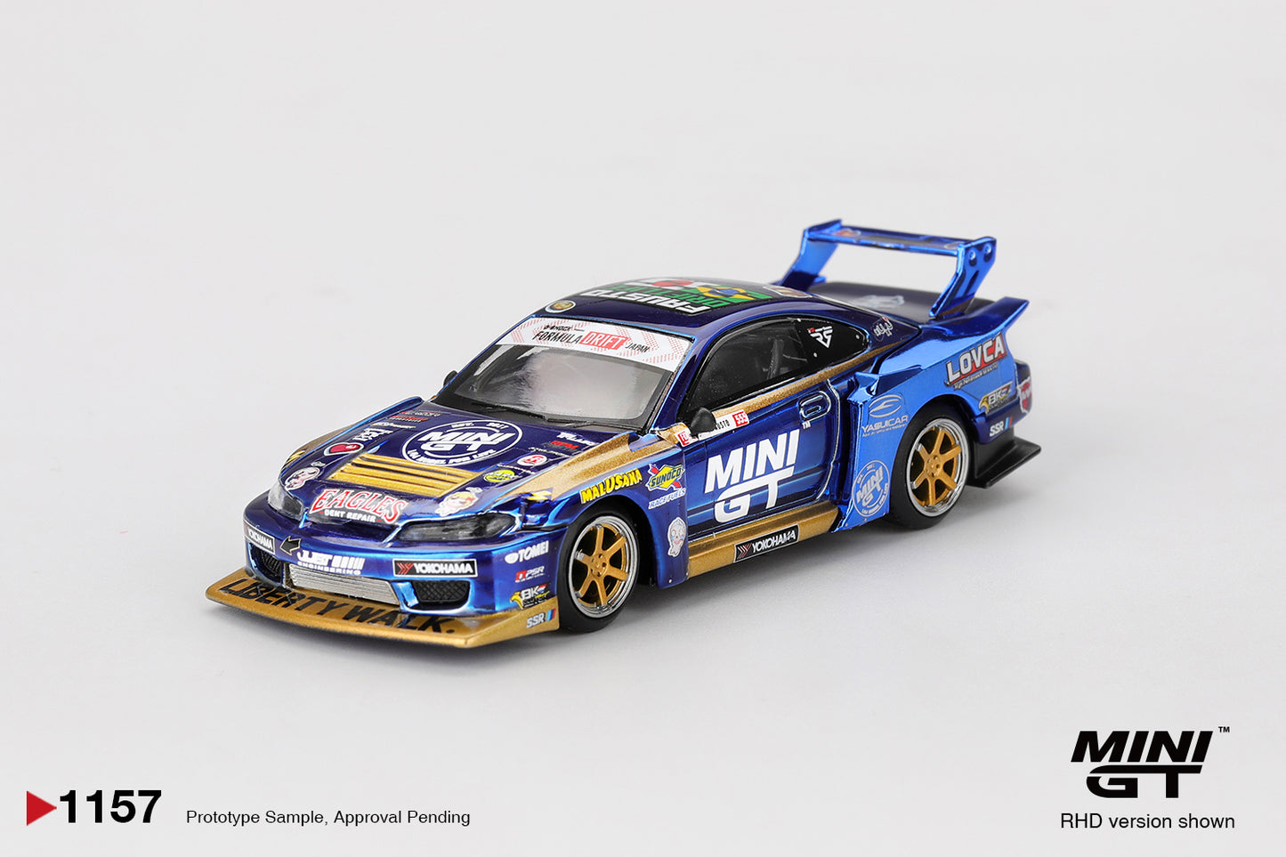 Mini Gt Nissan Silvia (S15) LB-Super Silhouette #555 Team MINI GT Liberty Walk 2025 Formula Drift