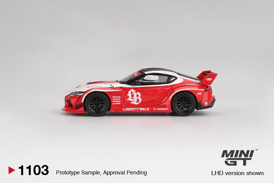 Mini GT 1/64 LB-WORKS Toyota GR Supra Red/White 1103 LHD