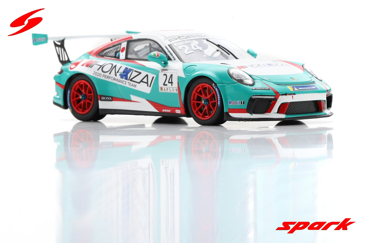Spark 1/43 Porsche 911 GT3 Cup No.24 Porsche Carrera Cup Japan Champion 2020 Tsubasa Kondo Limited 300 SJ099