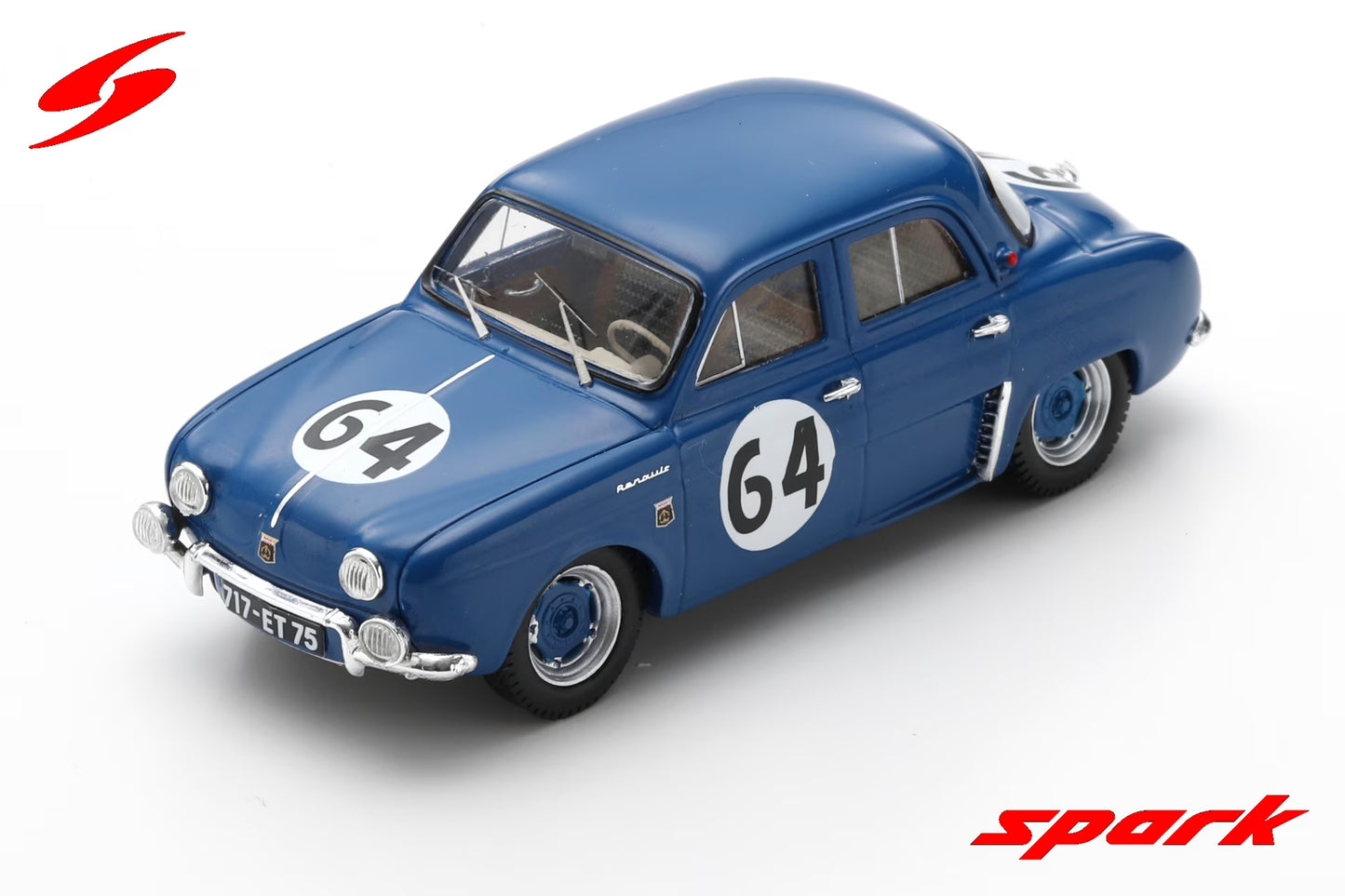 Spark 1/43 Renault Dauphine No.64 34th 12H Sebring 1957 M. Michy - M. Foulgoc S5218