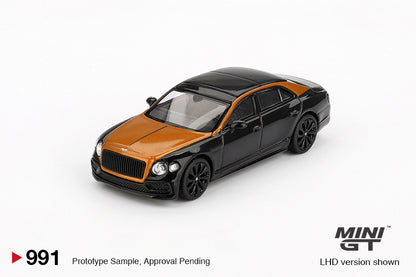mini GT 1/64 Bentley Flying Spur Orange Flame / Onyx LHD #991