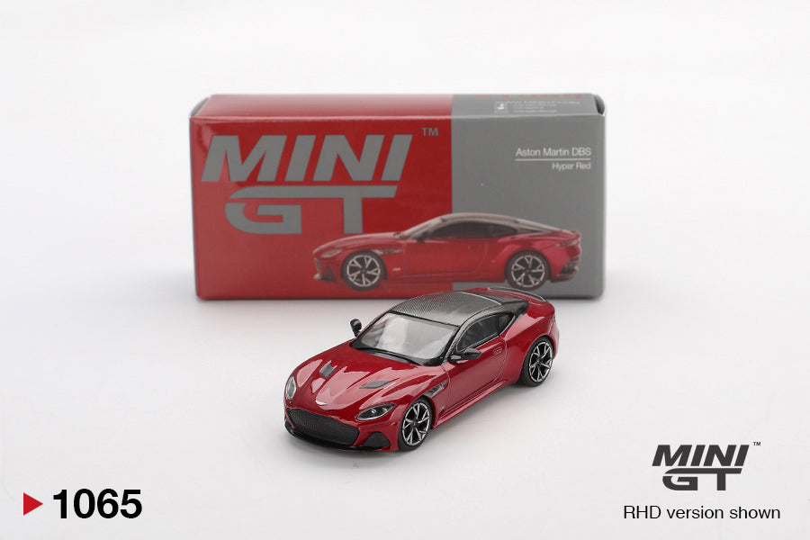 Mini GT 1/64 Aston Martin DBS Hyper Red #1065 LHD