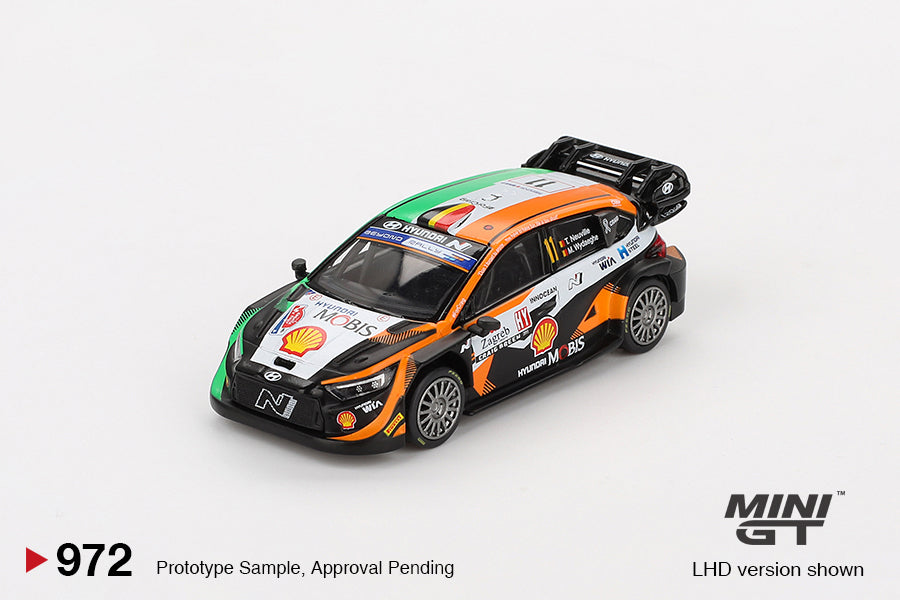 Mini GT No 972 1/64 Hyundai i20 N Rally1 #11 2023 Rally Croatia Power Stage