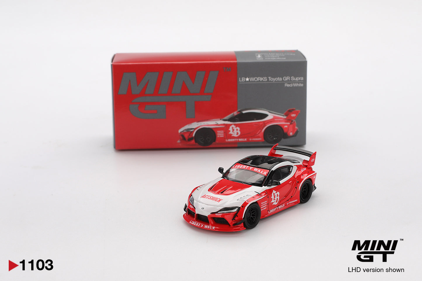 Mini GT 1/64 LB-WORKS Toyota GR Supra Red/White 1103 LHD