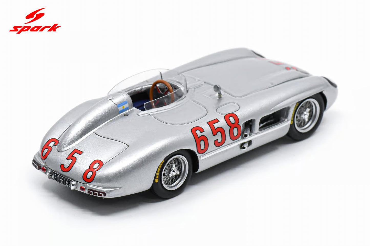 Spark Mercedes 300 SLR No.658 2nd Mille Miglia 1955 Juan Manuel Fangio S5857 - 1:43
