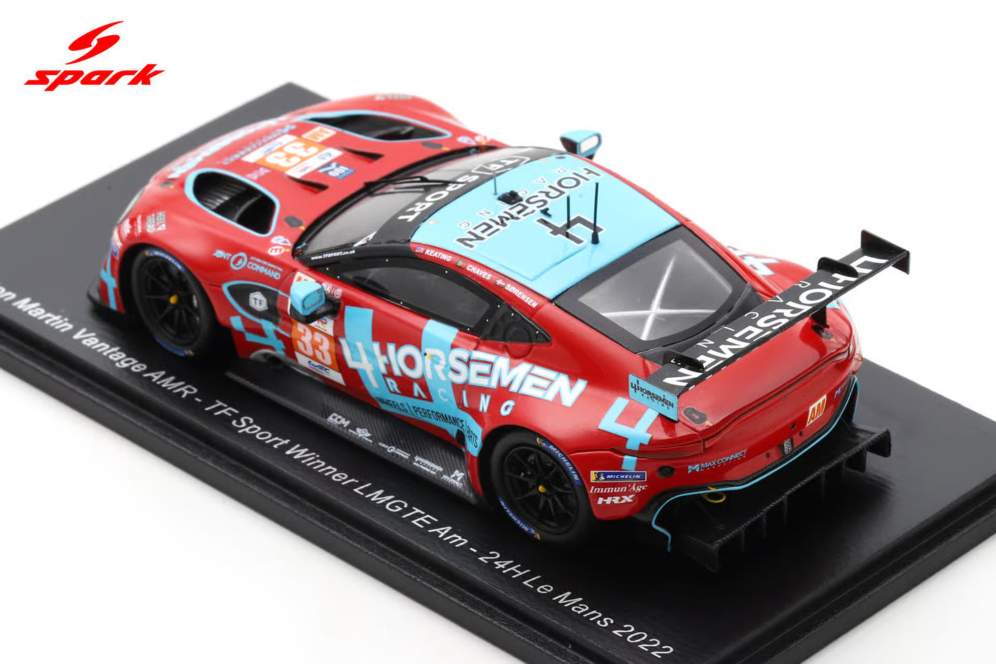 Aston Martin Vantage AMR No.33 TF Sport Winner LMGTE Am 24H Le Mans 2022 B. Keating - H. Chaves - M. Sørensen S8647 - 1:43