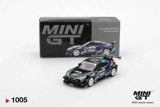 Mini GT No 1005 1/64 Toyota GR 86 HKS Type R 2022 Tokyo Auto Salon New