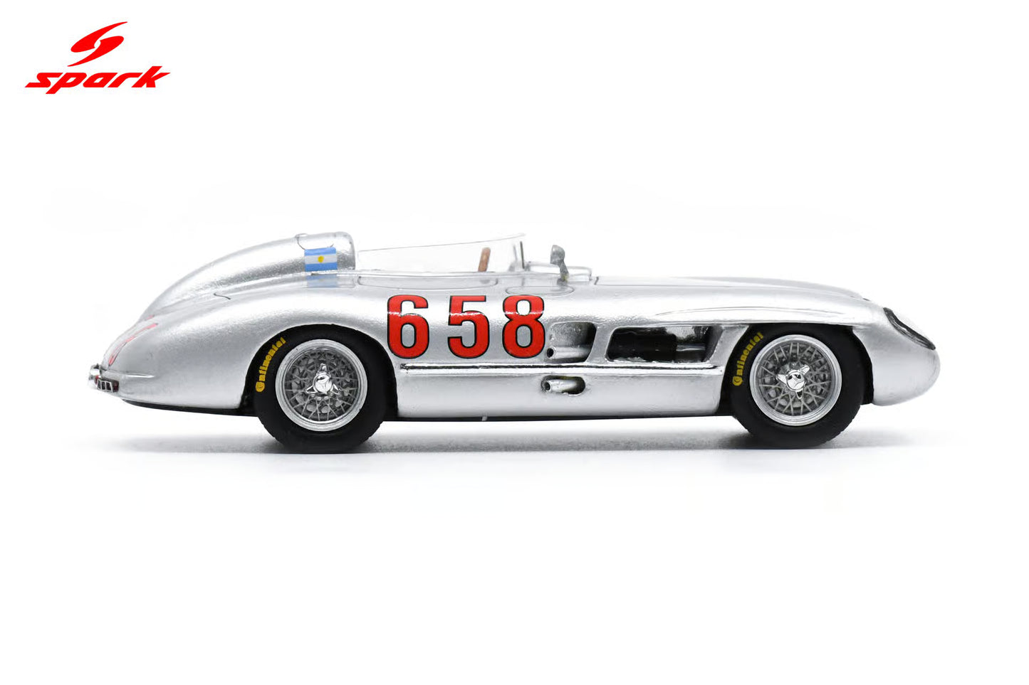 Spark Mercedes 300 SLR No.658 2nd Mille Miglia 1955 Juan Manuel Fangio S5857 - 1:43