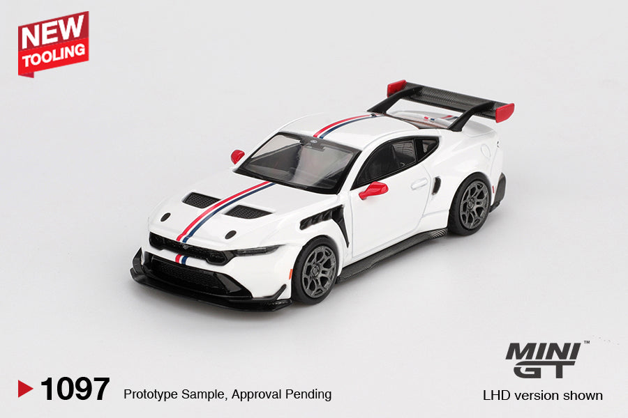 MINI GT #1097 - Ford Mustang GTD (Spirit Of America - White - 1/64 )
