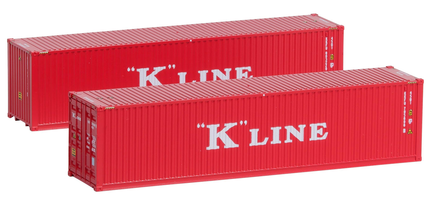KATO N Scale 40ft High Cube Container Kawasaki Kisen 2pcs 23-580D 1/50 scale