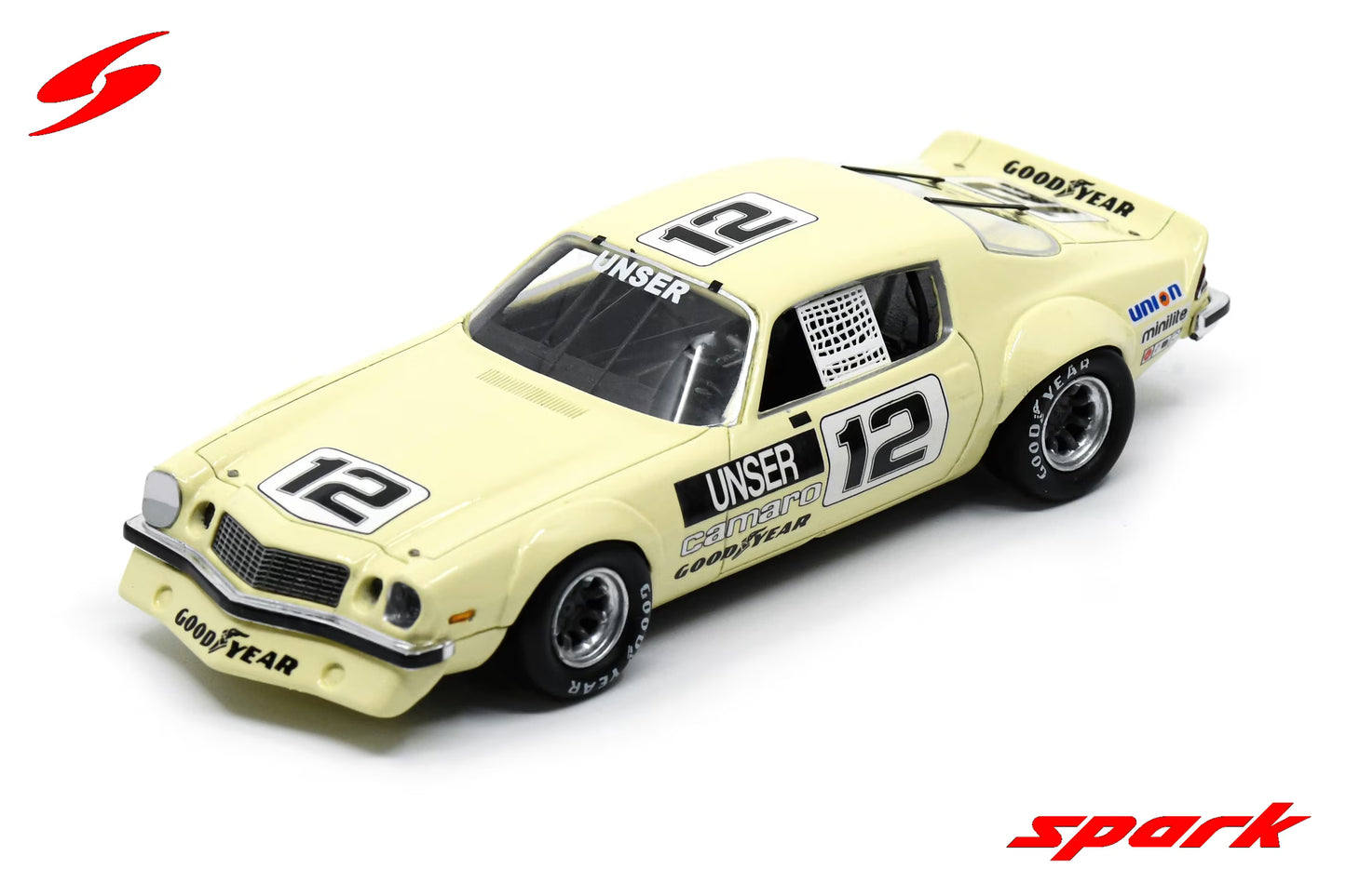 Spark 1/43 Chevrolet Camaro No.12 Winner IROC Daytona 1974-1975 Bobby Unser Limited 500 US228