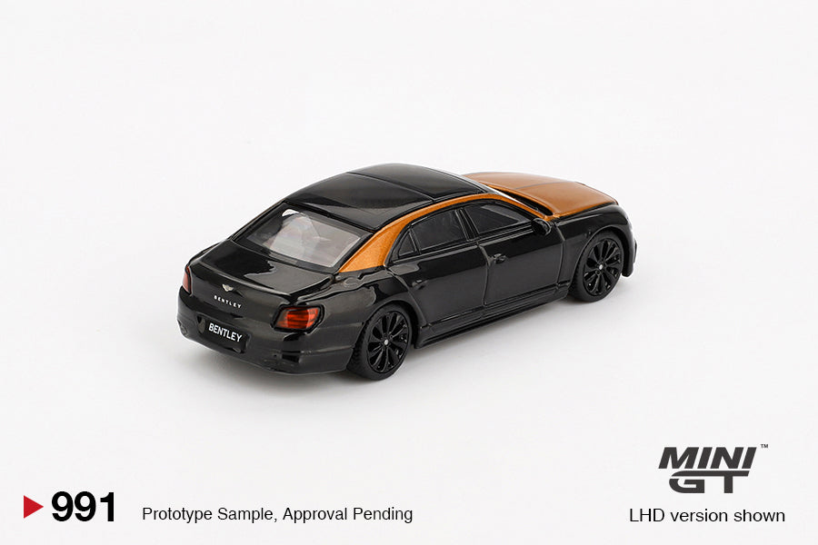 mini GT 1/64 Bentley Flying Spur Orange Flame / Onyx LHD #991